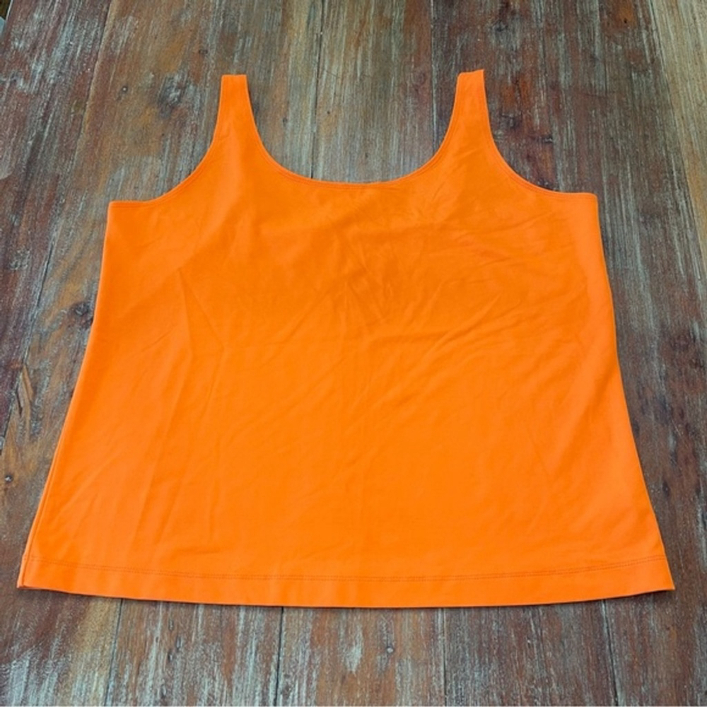 Chicos Orange Spandex Tank Top Large